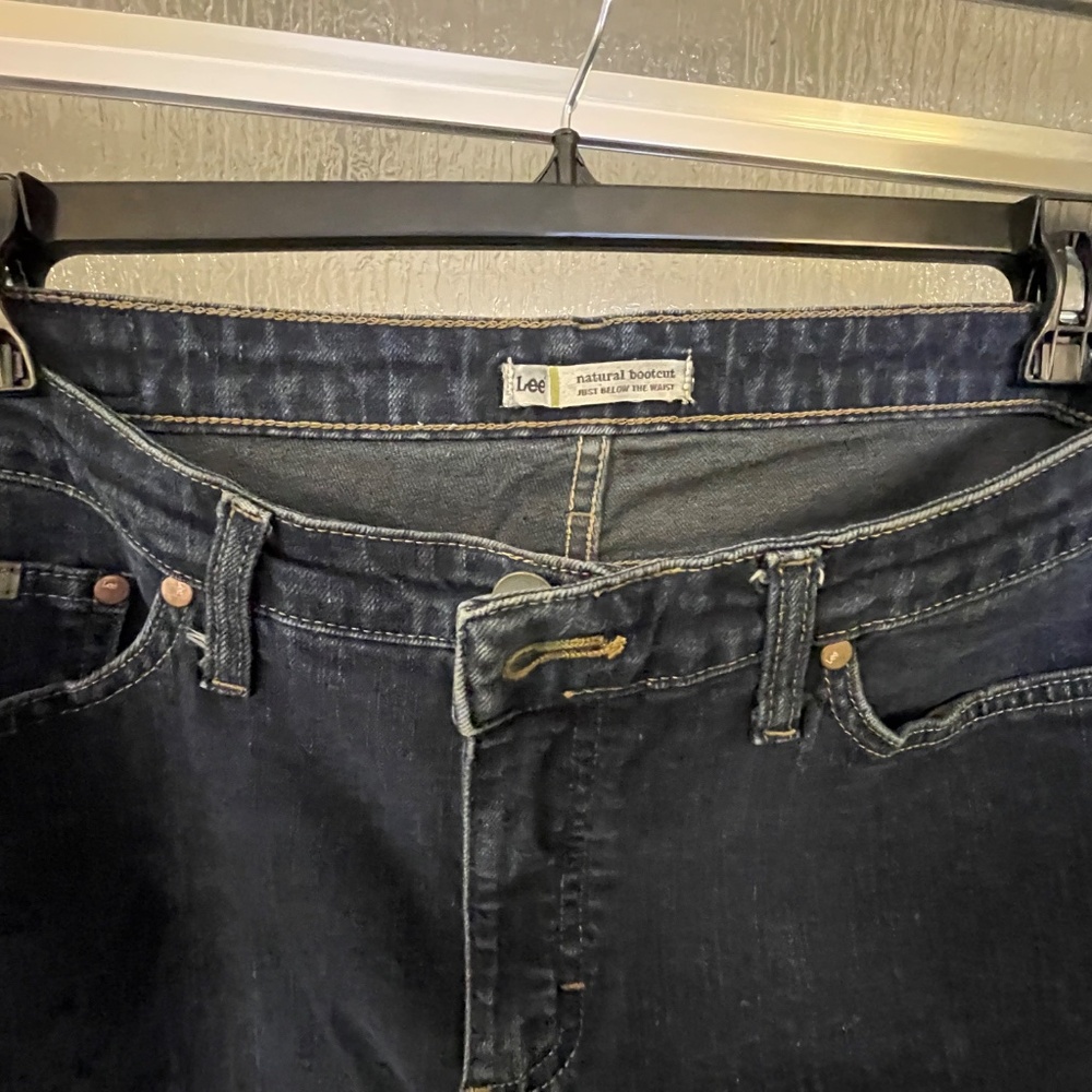 Lee • Y2K Vintage Dark Wash Bootcut Jeans • 14 Long - Picture 2 of 7